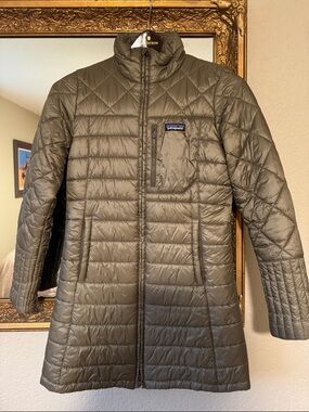 Patagonia Olive Quilted Puffer Jacket